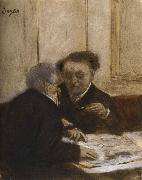 Edgar Degas At the Cafe Chateauden china oil painting artist